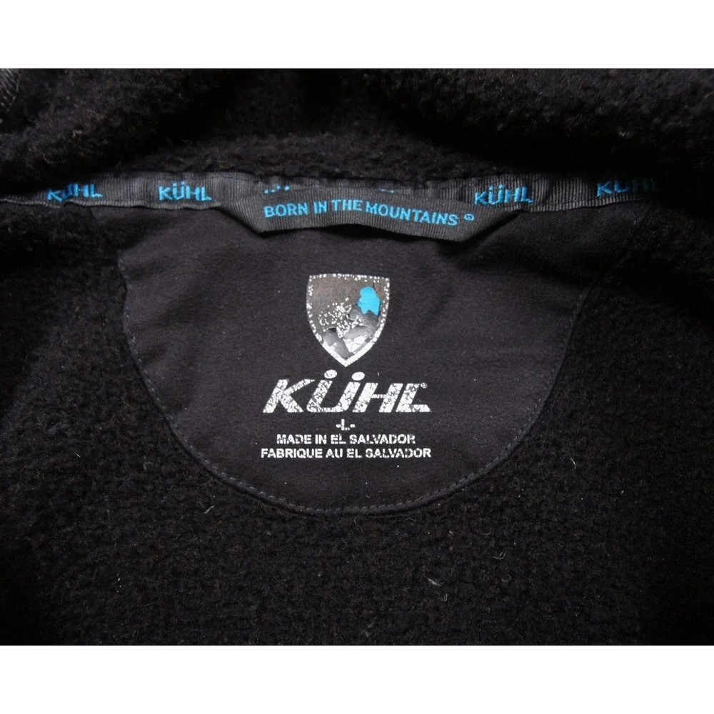 Kuhl Jacket Mens Large Black Interceptr Fleece Hoodie Full Zip Outdoors Adult